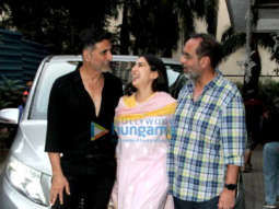 Photos: Akshay Kumar and Sara Ali Khan spotted with director Aanand. L. Rai