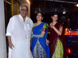 Photos: Boney Kapoor, Janhvi Kapoor, Khushi Kapoor snapped arriving for Laxmi Pujan