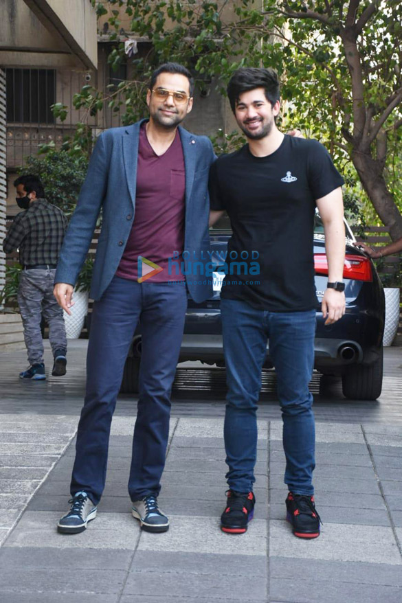 photos karan deol spotted with his uncle abhay deol for the promotion for their film velle 1