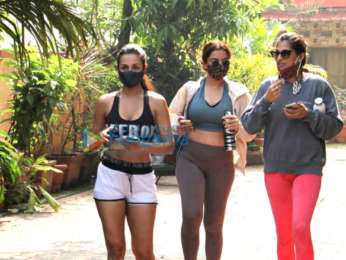 Photos: Malaika Arora and Kubbra Sait spotted at Diva yoga in Bandra