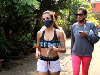 Photos: Malaika Arora and Kubbra Sait spotted at Diva yoga in Bandra