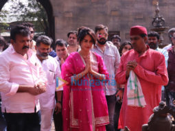 Photos: Mallika Sherawat snapped at the mahurat announcement of the film Naagmati