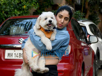 Photos: Neha Bhasin spotted in the city with her dog
