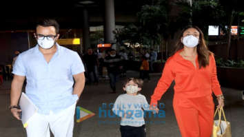 Photos: Saif Ali Khan, Kareena Kapoor Khan, Taimur Ali Khan and Jehangir Ali Khan snapped at the airport