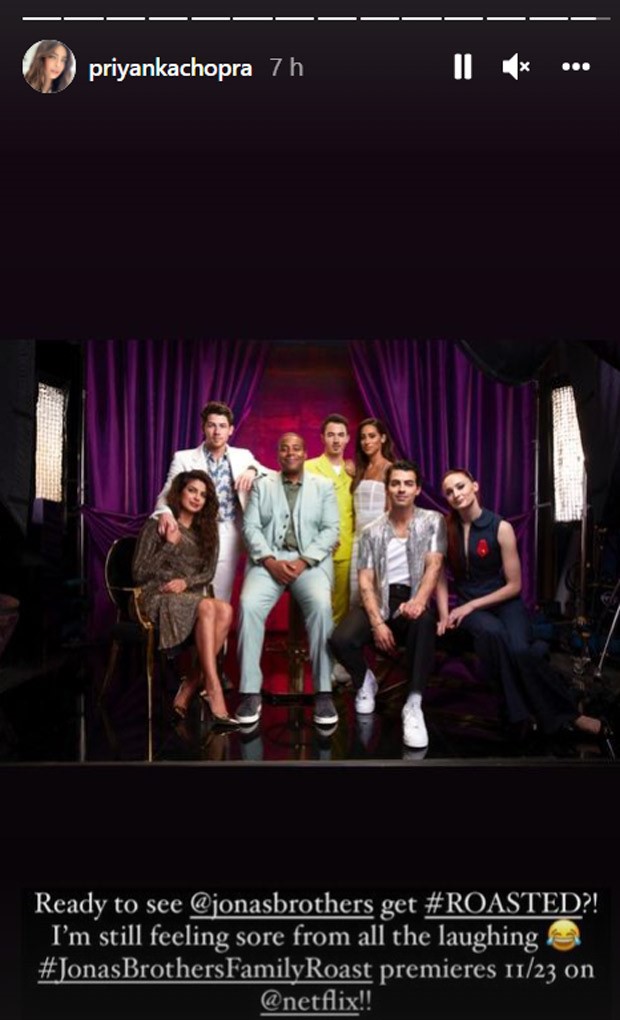 Priyanka Chopra shares photo from Jonas Brothers Family Roast; Pete
