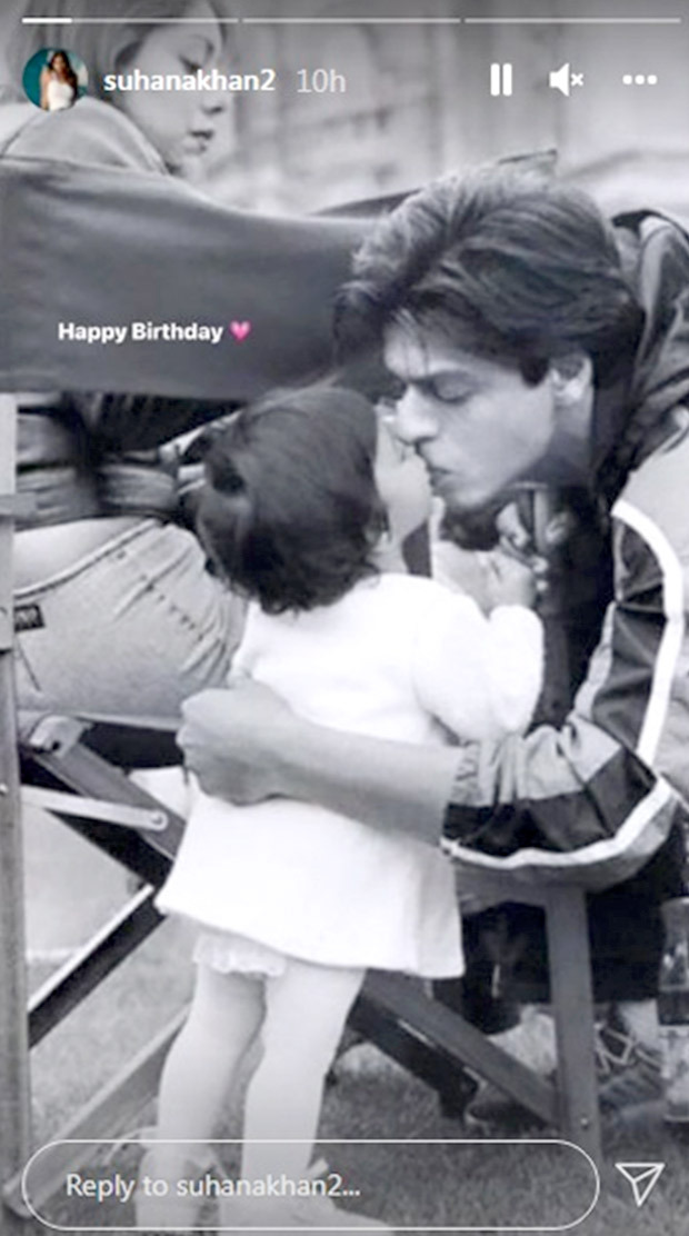 Suhana Khan wishes father Shah Rukh Khan with cute throwback picture on his birthday; shares adorable photo with bestie Shanaya Kapoor