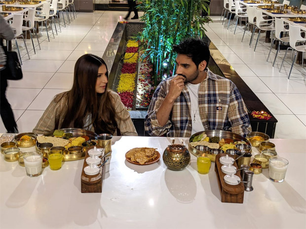 Tadap stars Ahan Shetty and Tara Sutaria relish Gujarati thali during promotions in Ahmedabad! Tadap stars Ahan Shetty and Tara Sutaria relish Gujarati thali during promotions in Ahmedabad!