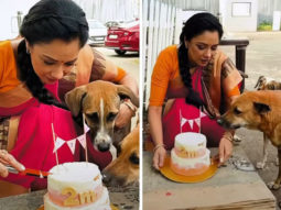 Rupali Ganguly celebrates 2 million followers on Instagram with stray dogs