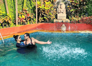 Sugandha Mishra and Dr Sanket Bhosale spend some quality time by the poolside