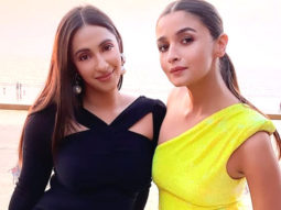 Alia Bhatt is an absolute chic in a neon green one-shoulder sequin dress