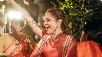 Ankita Lokhande shares stills from her Mehendi ceremony; executes elegance in a peach three-piece suit