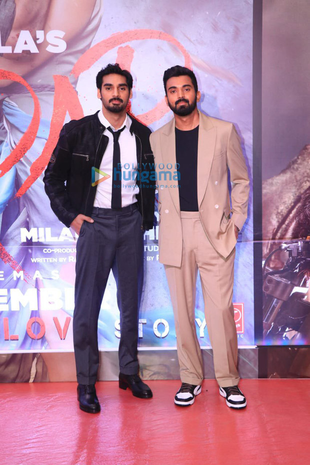 Athiya Shetty and KL Rahul make their first red carpet appearance together for Ahan Shetty's Tadap premiere Athiya Shetty and KL Rahul make their first red carpet appearance together for Ahan Shetty's Tadap premiere