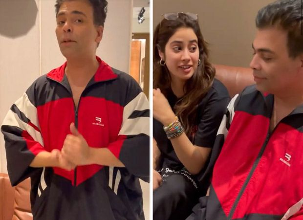 Farah Khan pokes fun at Karan Johar for 'wearing a parachute'; Janhvi Kapoor refuses to comment on his look, watch video