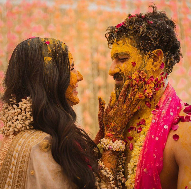 Katrina Kaif-Vicky Kaushal Wedding: The newlyweds share haldi ceremony pictures, gush with happiness and love