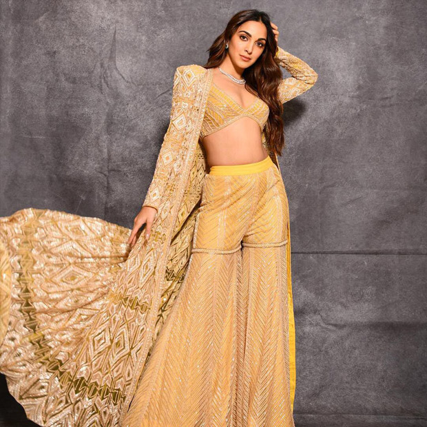 Kiara Advani bedazzles in yellow sequined sharara set which is just perfect  for this wedding season : Bollywood News - Bollywood Hungama