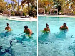 Malaika Arora sizzles in bikini as she does workout in pool with beau Arjun Kapoor; he calls her ‘a taskmaster’