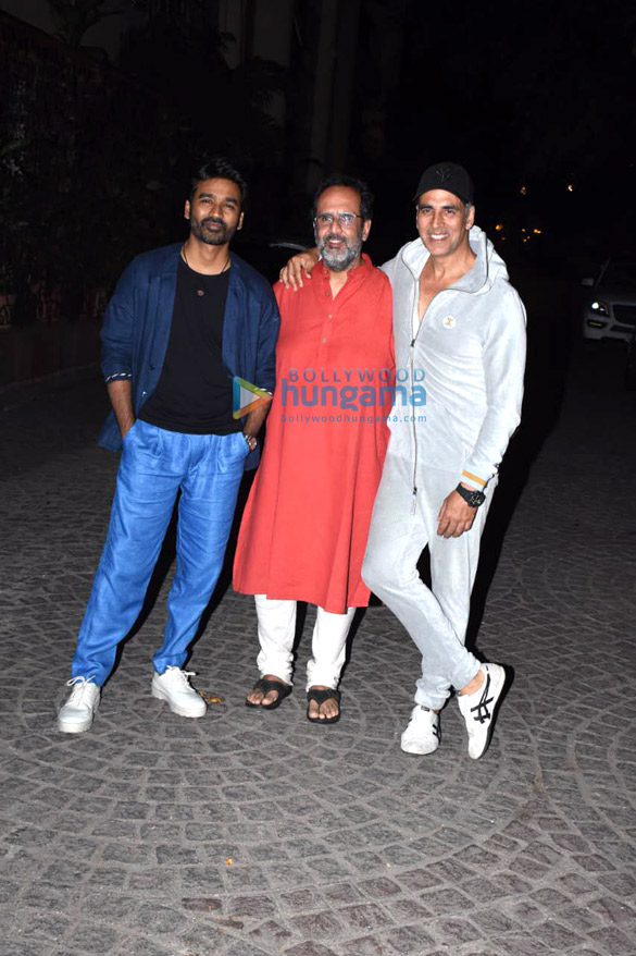 photos akshay kumar dhanush and aanand l rai snapped during the promotions of atrangi re 4