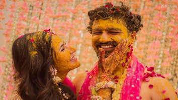 Photos: Katrina Kaif and Vicky Kaushal snapped at their Haldi ceremony