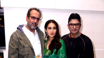 Photos: Sara Ali Khan, Aanand. L. Rai and Bhushan Kumar snapped in Delhi