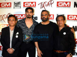 Photos: Suniel Shetty and Ahan Shetty at the special screening of Tadap at Jio Drive in Mumbai