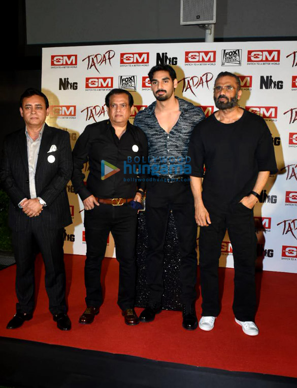 photos suniel shetty and ahan shetty at the special screening of tadap at jio drive in mumbai 3