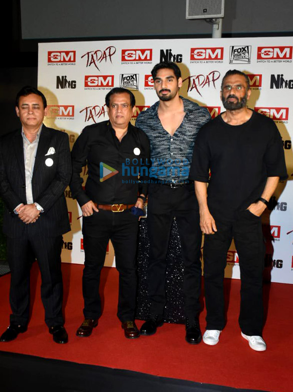 photos suniel shetty and ahan shetty at the special screening of tadap at jio drive in mumbai 5