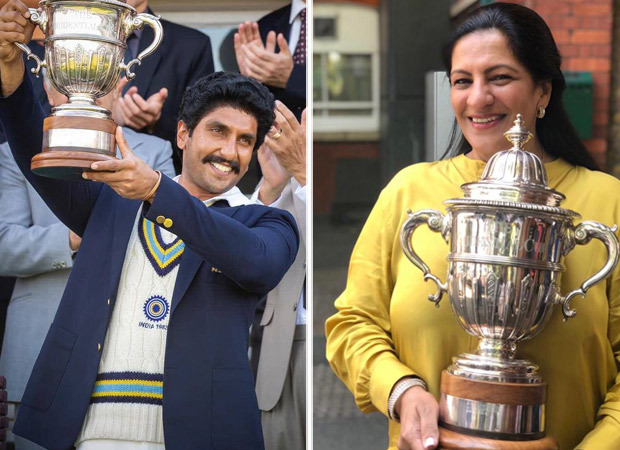 Ranveer Singh shares a photo of his mother Anju Bhavnani holding the 83 World Cup trophy 