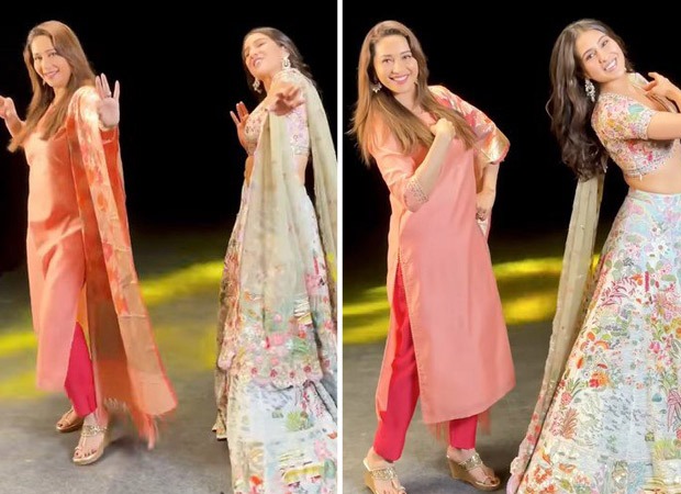Sara Ali Khan performs with her inspiration, Madhuri Dixit to 'Chaka Chak' from Atrangi Re with a twist