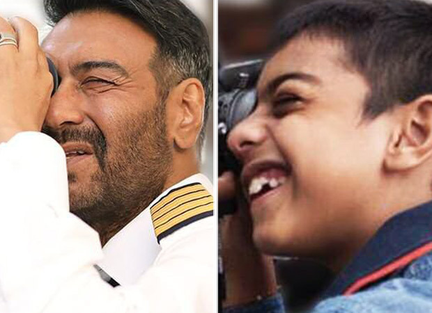 Ajay Devgn asks fans to spot the difference between his and his son Yug’s photo from the sets of a film