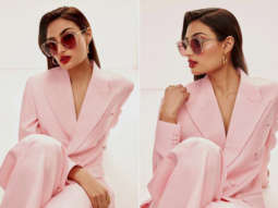 Athiya Shetty looks ravishing in the Pastel Pink Pantsuit; see photos