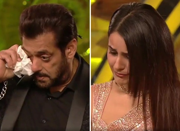 Bigg Boss 15 Salman Khan and Shehnaaz Gill break into tears as they meet on the stage of the season finale