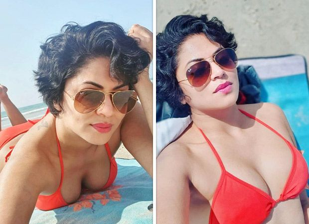 Kavita Kaushik basks in the sun in bright orange bikini, see photo Kavita Kaushik basks in the sun in bright orange bikini, see photo