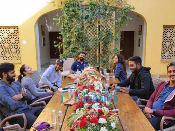 On the sets of the movie Mr And Mrs Mahi