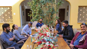 On the sets of the movie Mr And Mrs Mahi