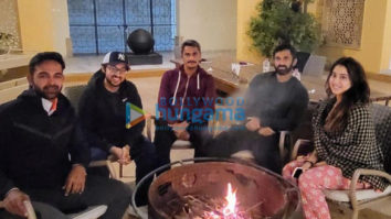 On the sets of the movie Mr And Mrs Mahi