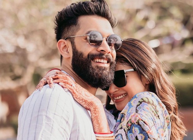 Newlyweds Mouni Roy and Suraj Nambiar are all smiles and in love at their post-wedding pool party; see pics