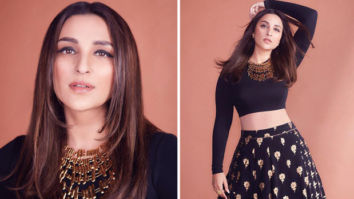 Parineeti Chopra casts a spell in black crop top and gold printed skirt for Hunarbaaz