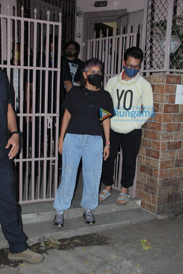 Photos: Aamir Khan and Kiran Rao spotted at a dubbing studio in Bandra