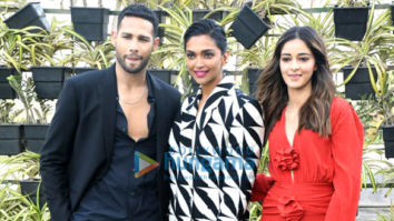 Photos: Deepika Padukone, Siddhant Chaturvedi, Ananya Panday and Shakun Batra snapped promoting their film Gehraiyaan at Taj Lands End, Bandra