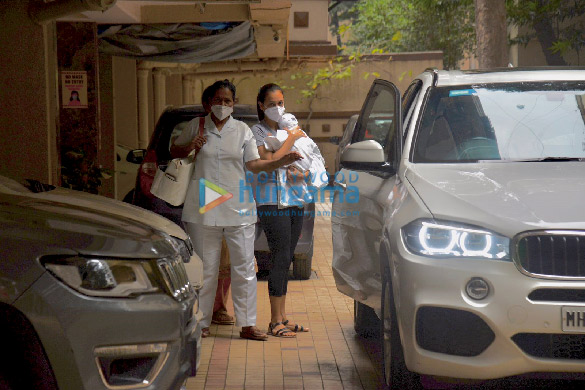 photos dia mirza snapped at khar clinic with her son 1