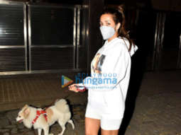 Photos: Malaika Arora snapped with her pet in Bandra
