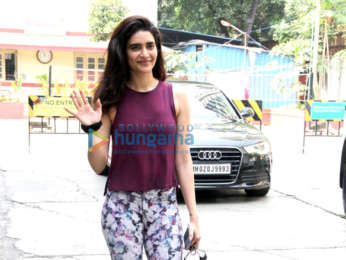 Photos: Neha Sharma and Karishma Tanna spotted at a gym in Bandra