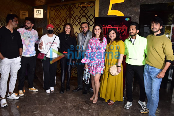 photos sonakshi sinha huma qureshi and others snapped at the premiere of the marathi film zombivli
