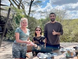 Ranbir Kapoor, Alia Bhatt are all smiles as they accept the special gift on their African safari; see unseen photo