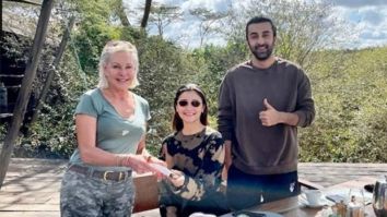 Ranbir Kapoor, Alia Bhatt are all smiles as they accept the special gift on their African safari; see unseen photo