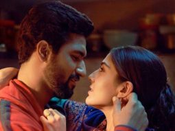 Sara Ali Khan and Vicky Kaushal share a romantic still from their film as they wrap up the shoot of Laxman Utekar’s directorial