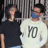 Aamir Khan and Kiran Rao hug after a work meeting in the city
