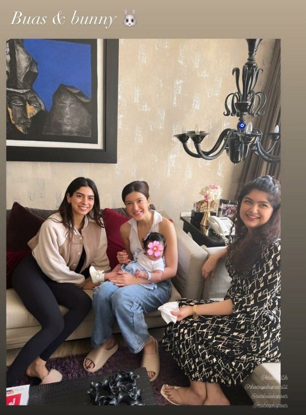 Anshula, Shanaya and Khushi Kapoor poses with cousin Mohit Marwah's daughter 