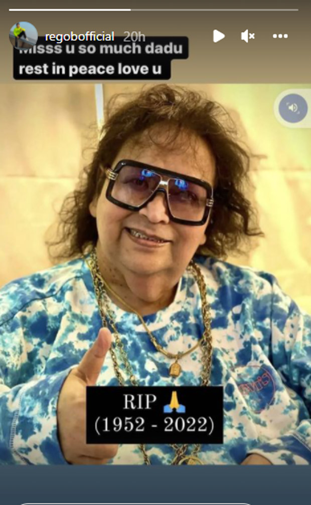 Bappi Lahiri's grandson Swastik Bansal shares throwback photo remembering grandfather 'Miss you so much dadu' Bappi Lahiri's grandson Swastik Bansal shares throwback photo remembering grandfather 'Miss you so much dadu'
