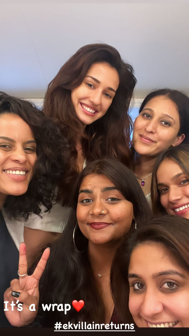 Disha Patani wraps Ek Villain Returns, shares happy picture from the sets of the film 